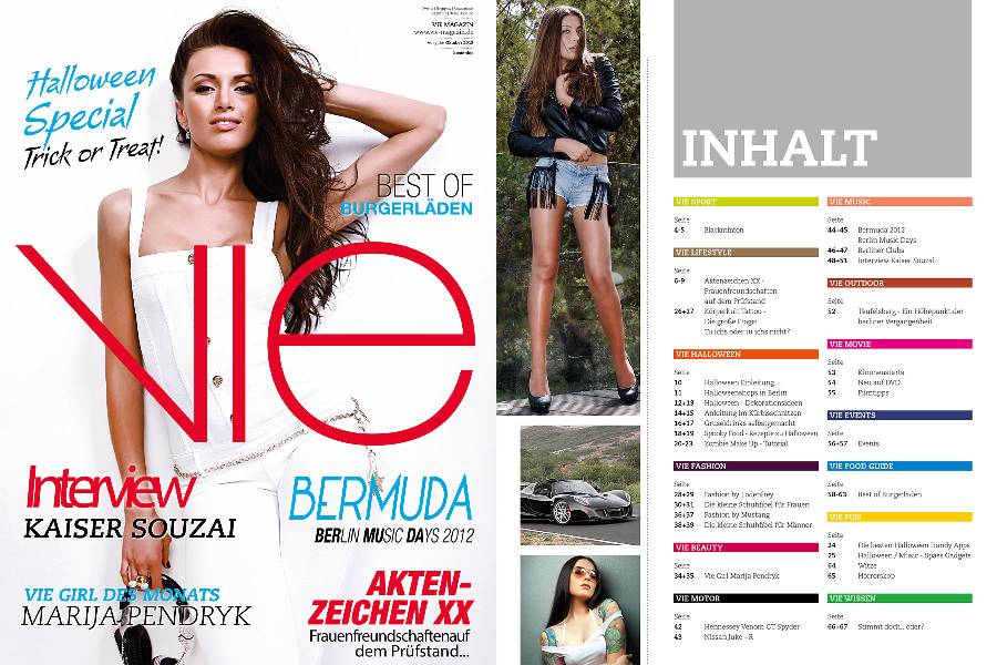 Magazin cover with model masha